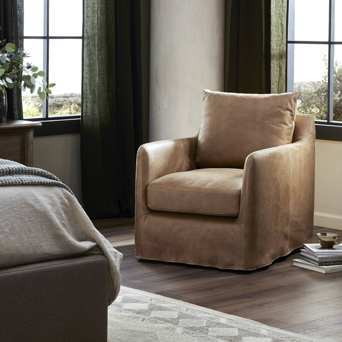 Barnett Slipcover Swivel Chair