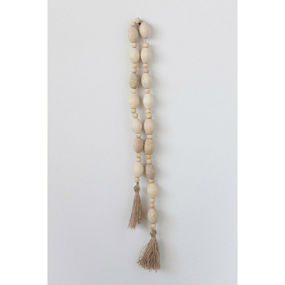 60" Beads w/ Jute Tassels