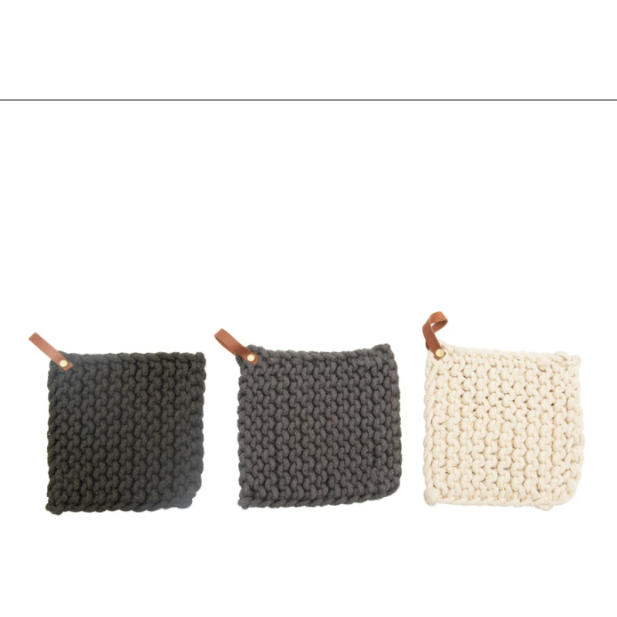Pot Holder w/ Leather strap
