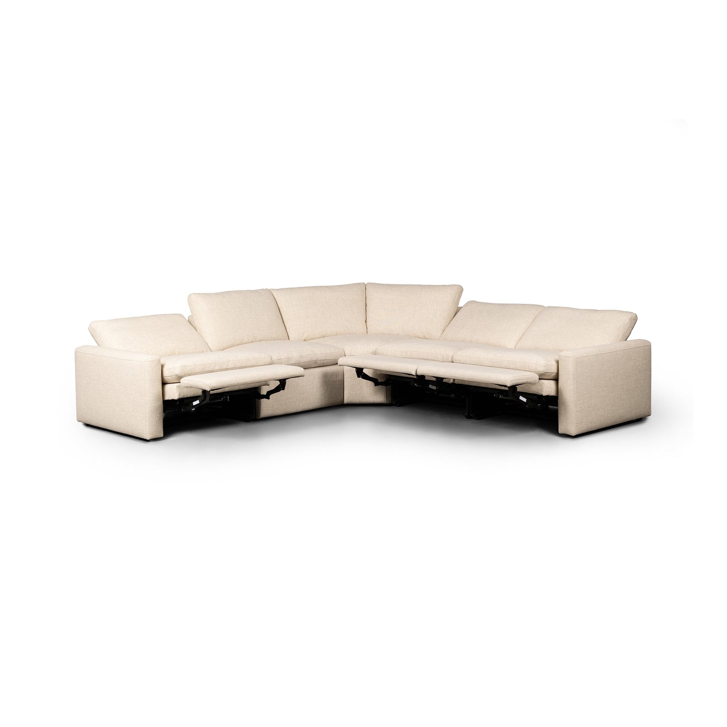Tony Power Recliner Sectional, Natural