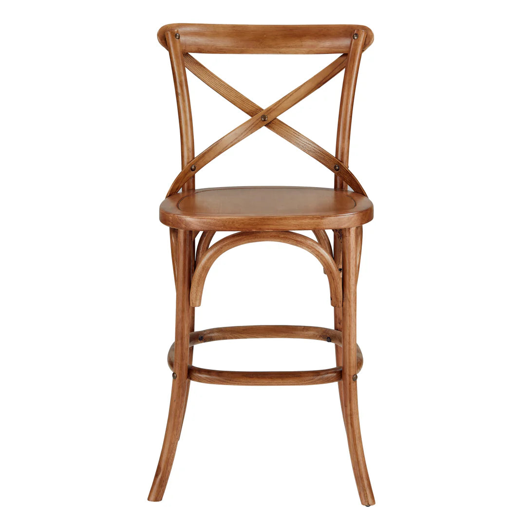 Xback Counter Stool, Medium Brown