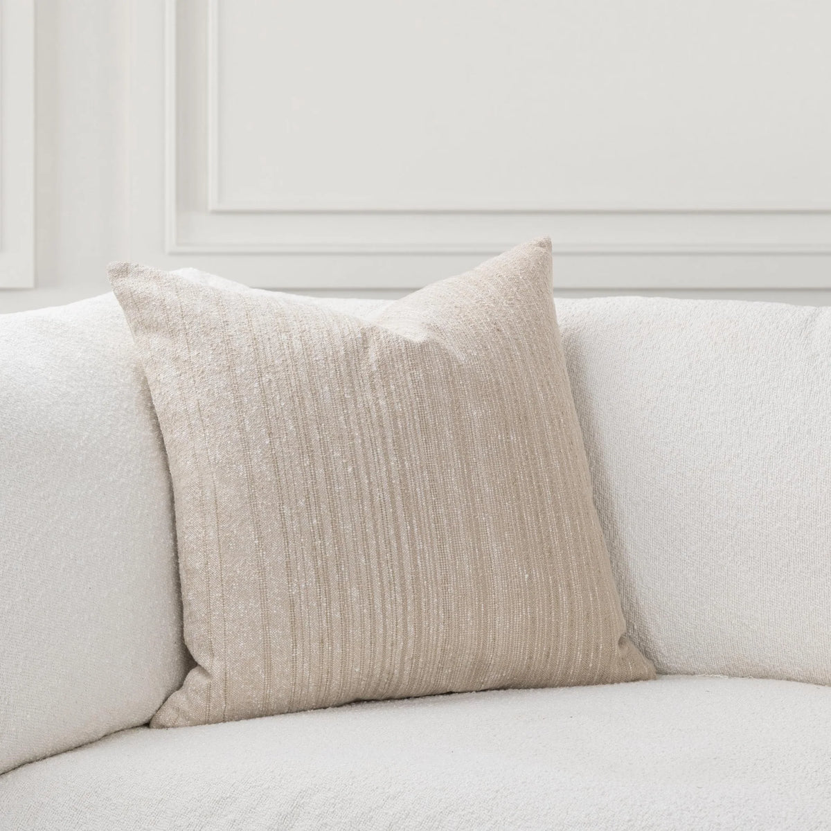 Beryl Pillow, Natural/ Ivory, 22x22
