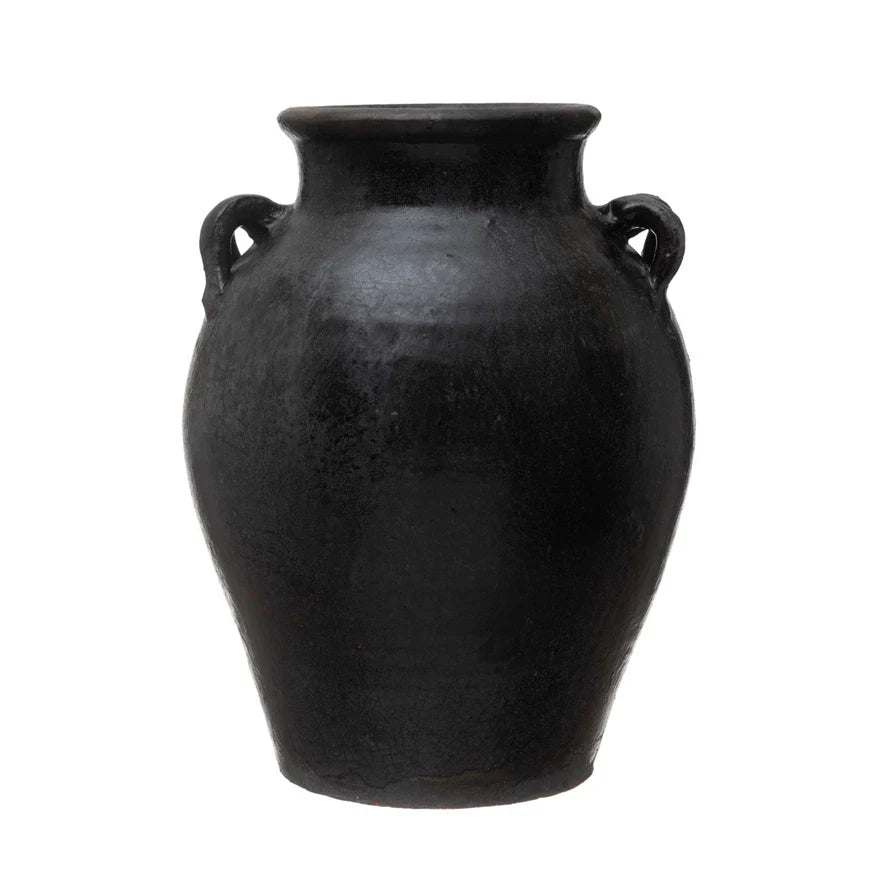 12" Black Clay Jar