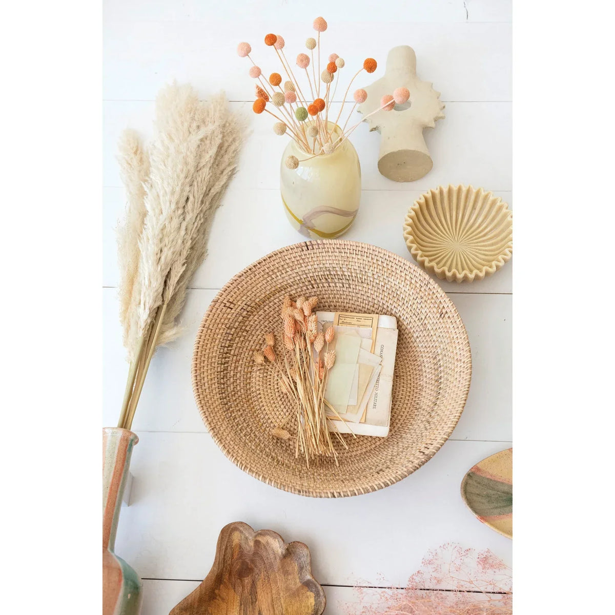 Woven Rattan Bowl