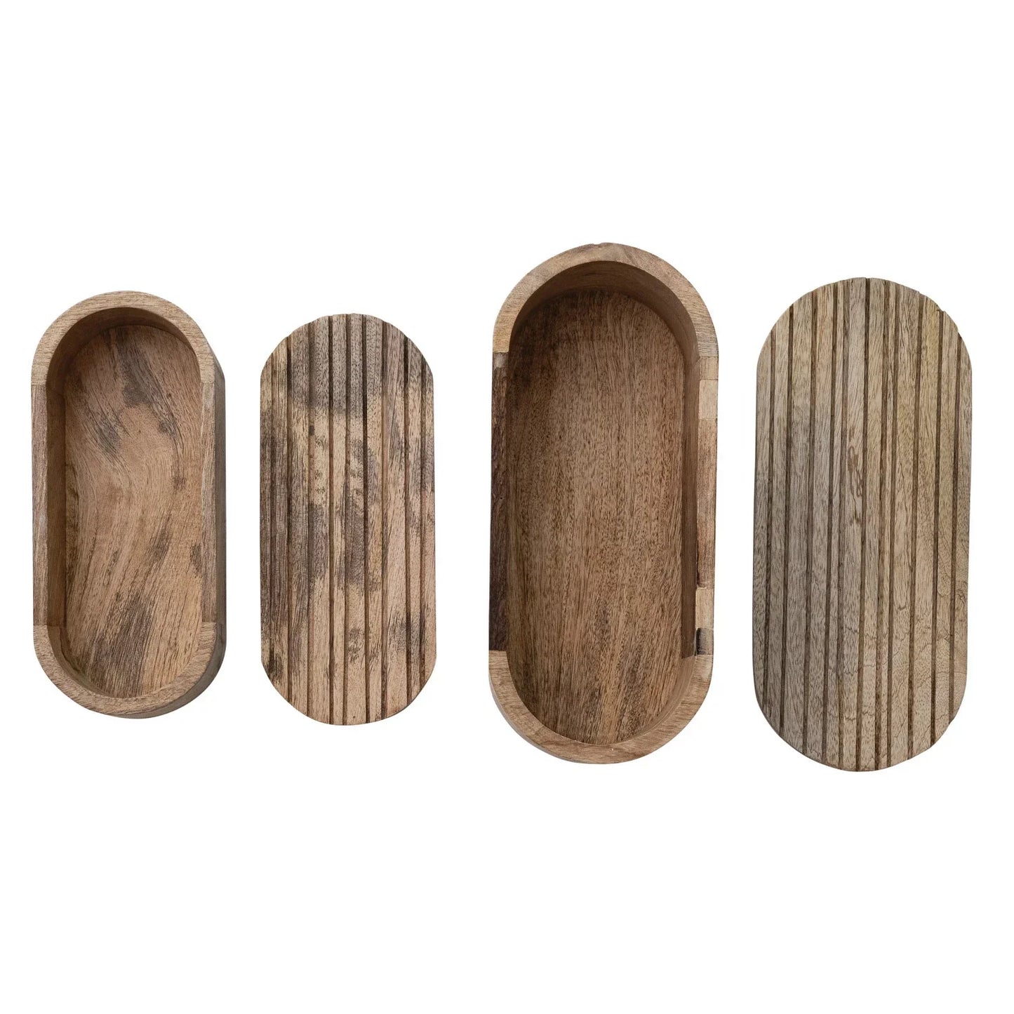 LG Hand-Carved Wood Box with Lid