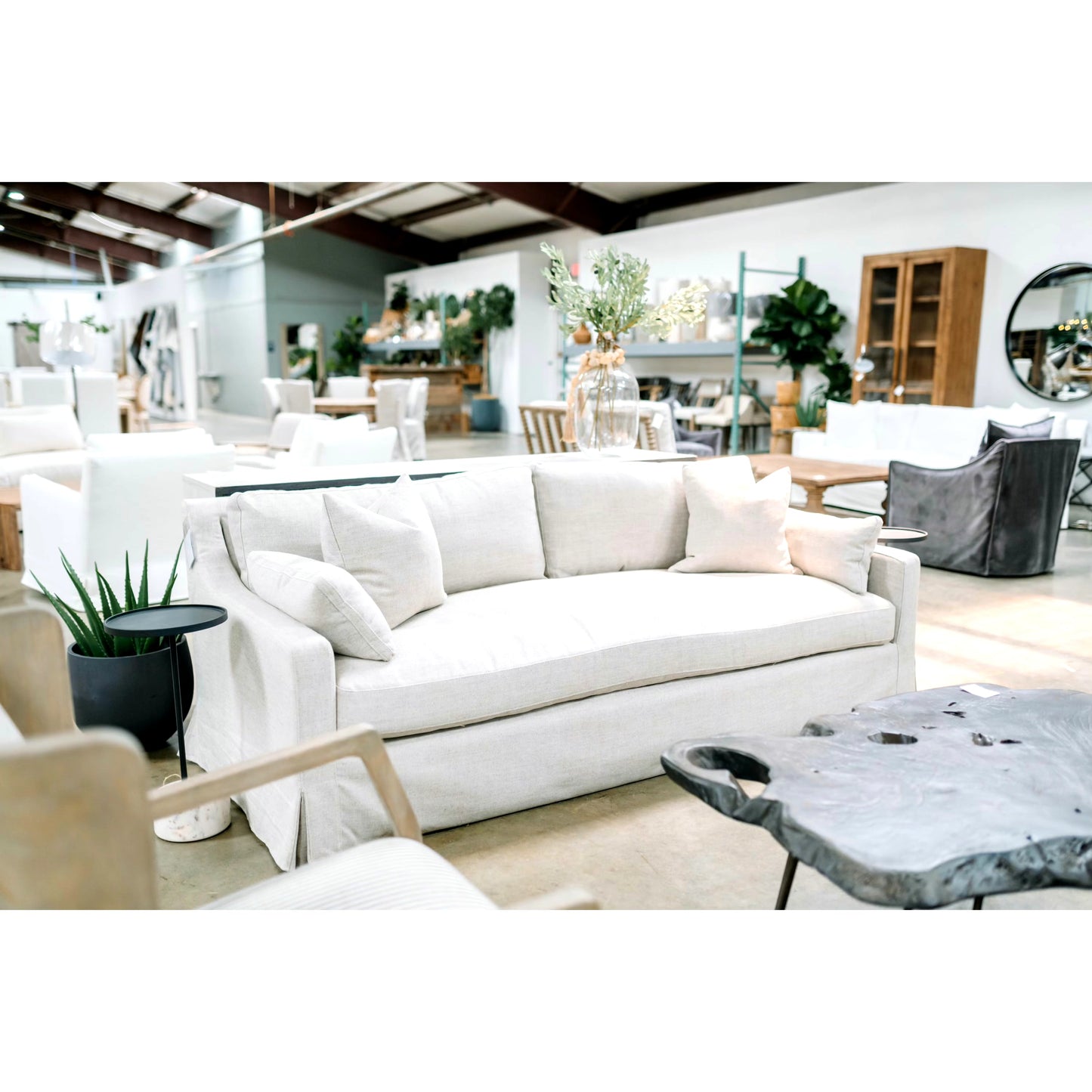 Alexis 89" Sofa, KW Linen