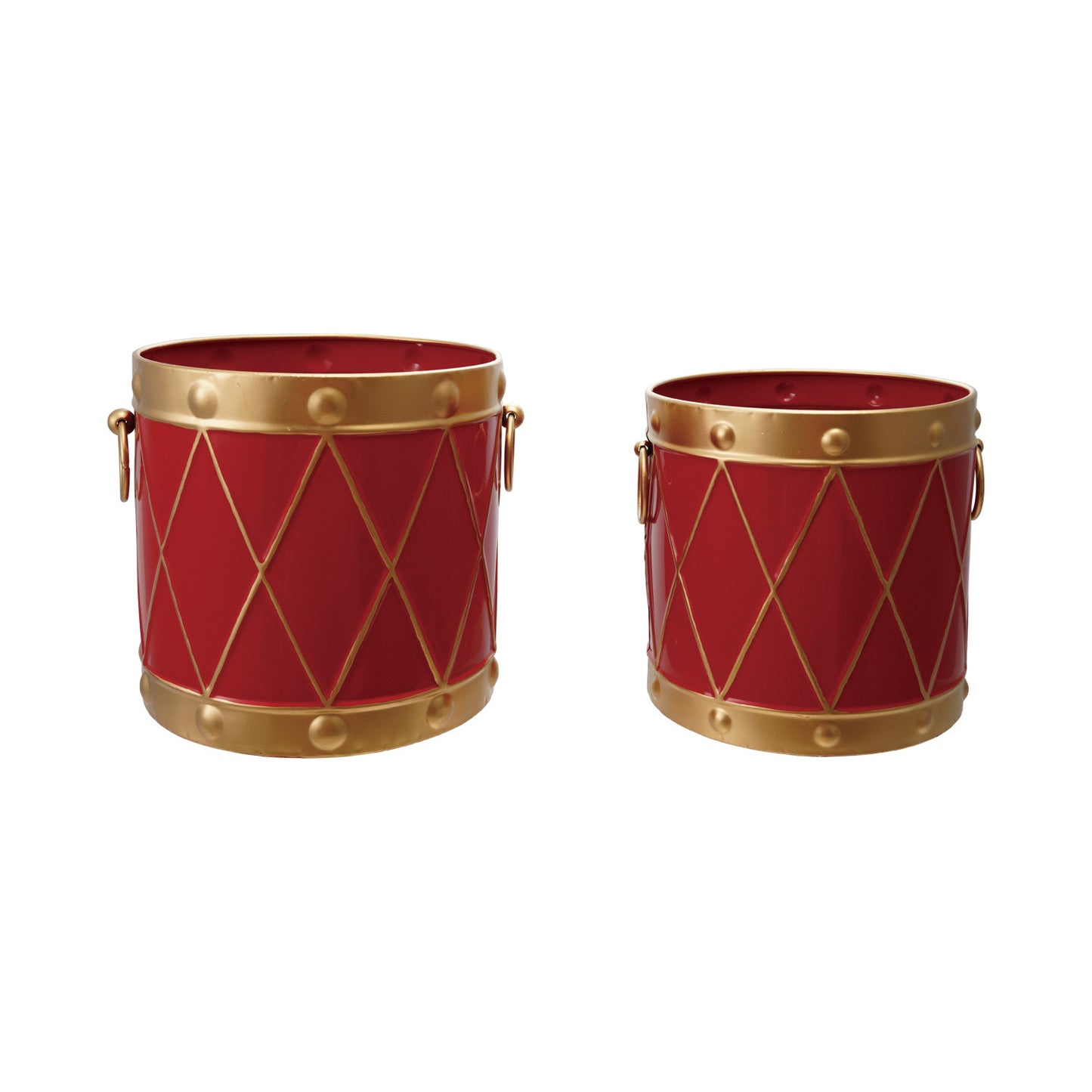 SM Metal Drum Shaped Bucket with Handles