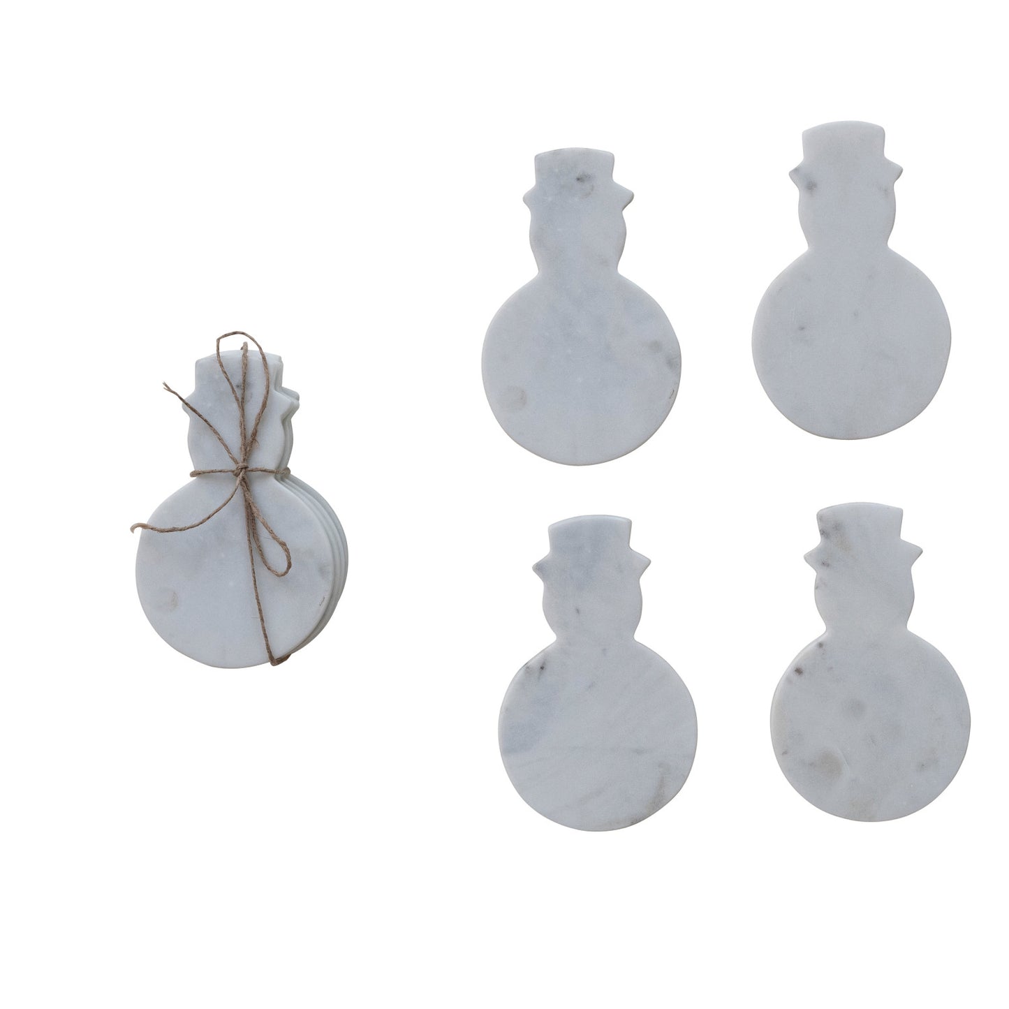 Marble Snowman Coasters