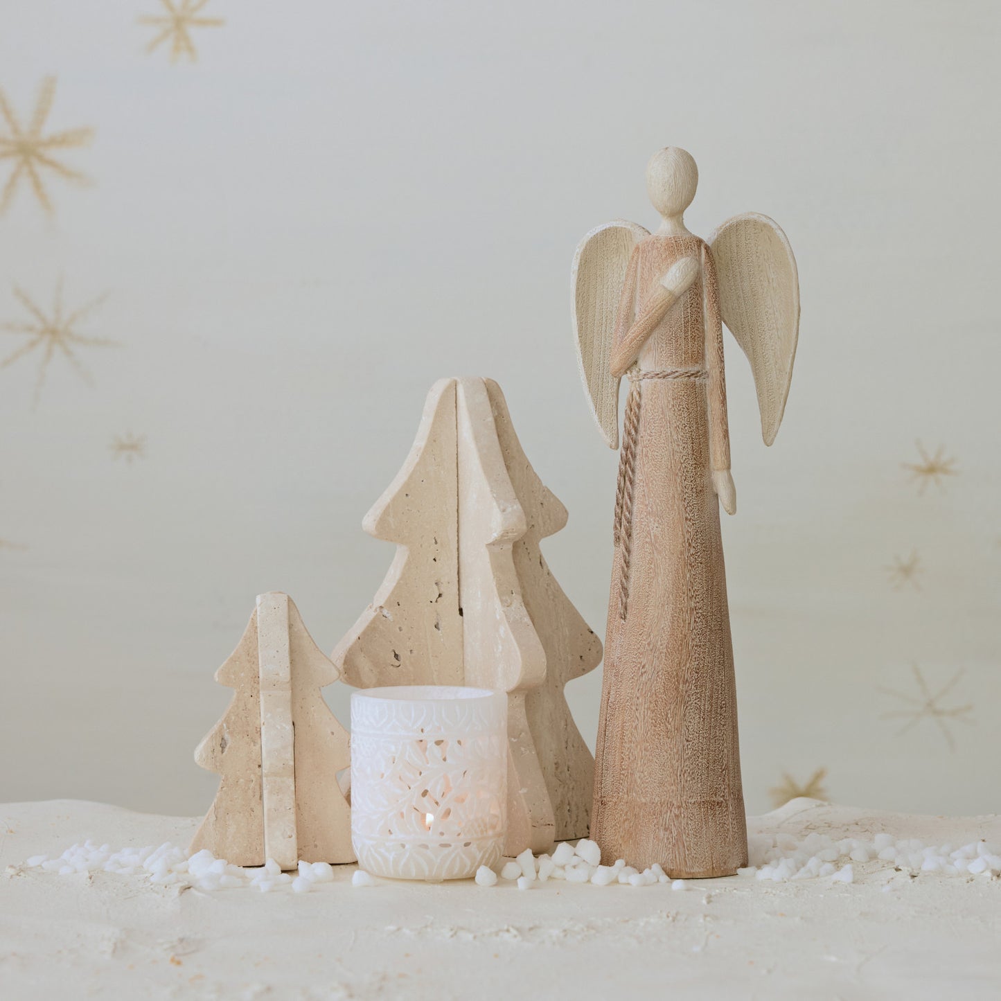9" Interlocking Travertine Tree