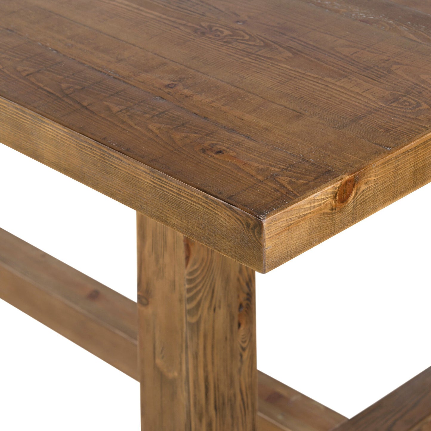 Otto 110" Dining Table, Waxed Pine