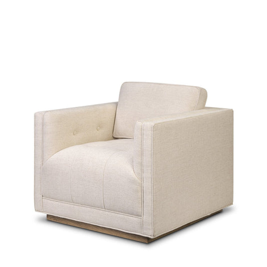 Kiera Swivel Chair, Thames Cream Performance