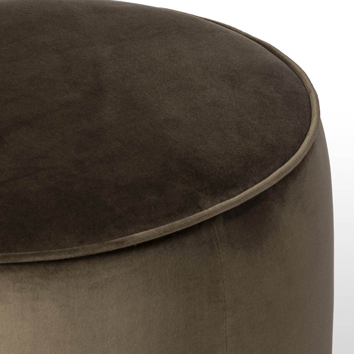 Sin Round Ottoman, Olive