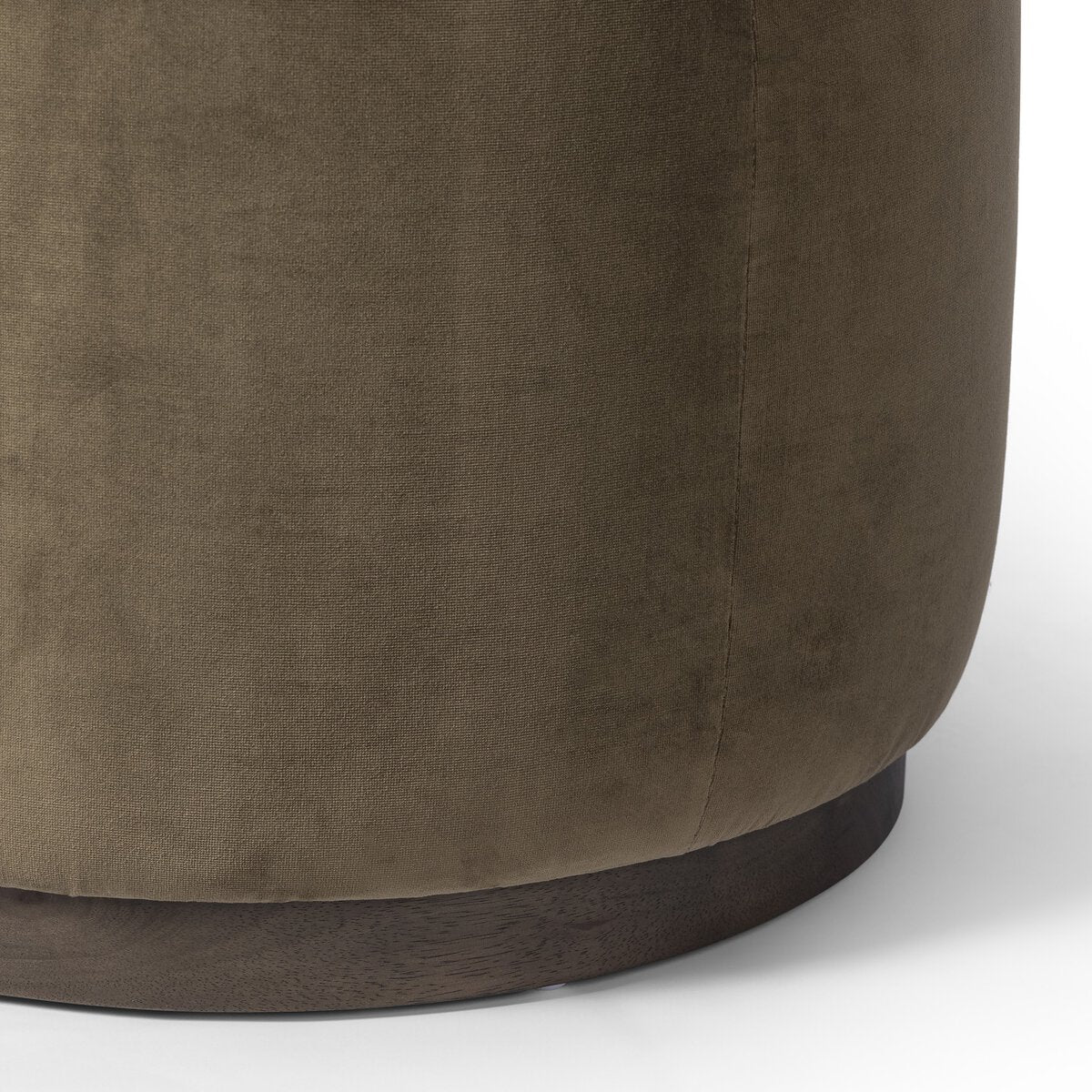 Sin Round Ottoman, Olive