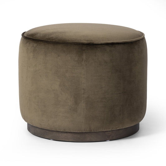 Sin Round Ottoman, Olive