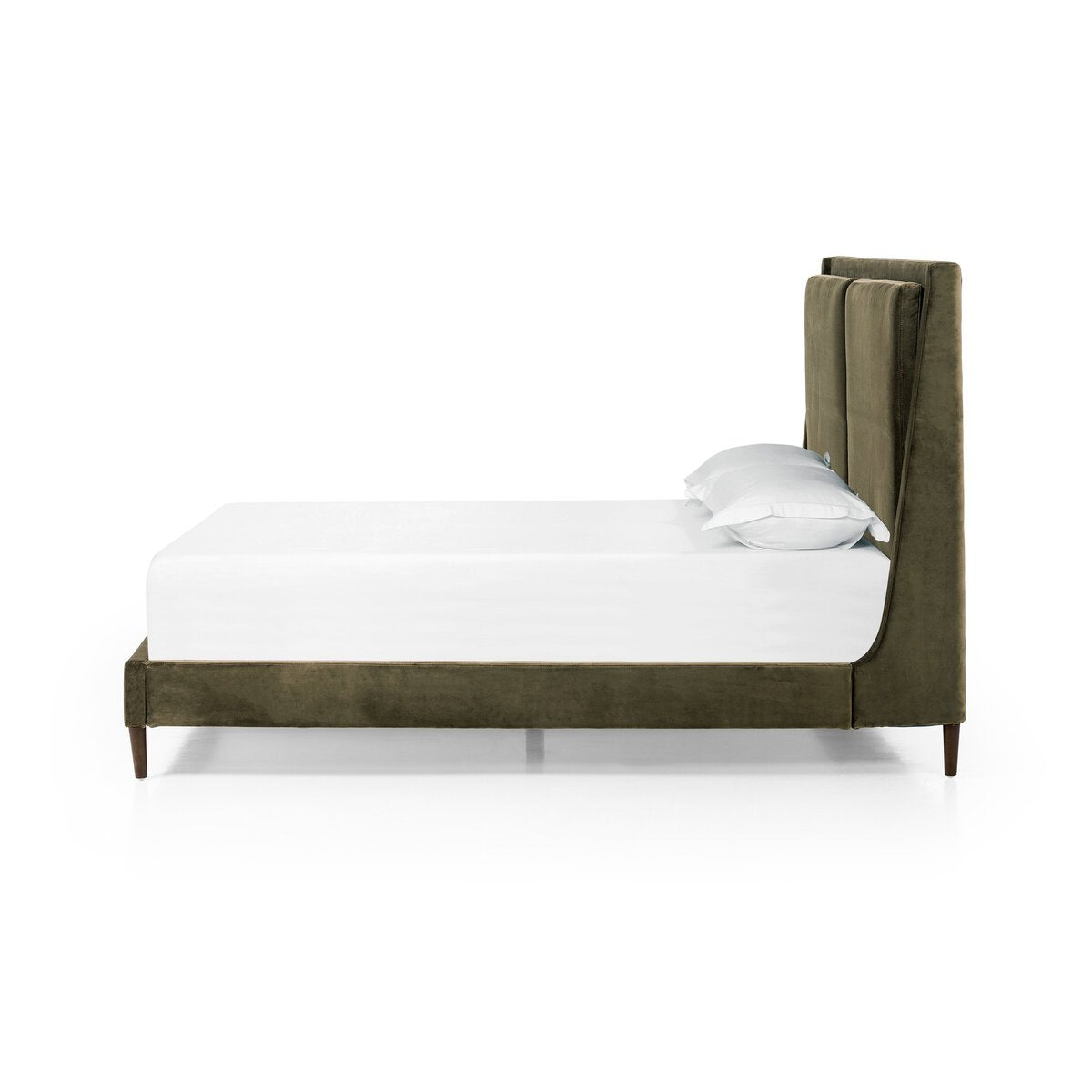Pott King Bed, Olive