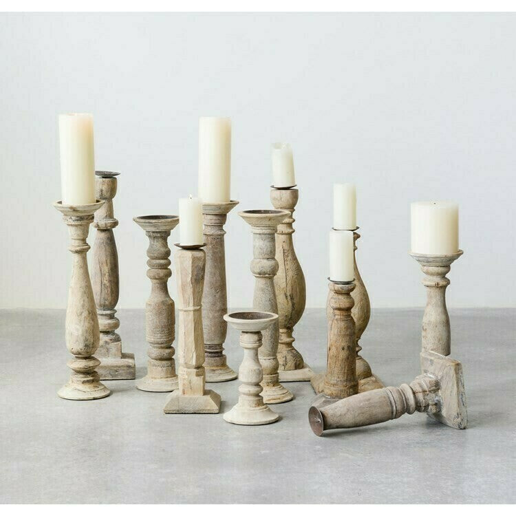 Wood Candle Holders
