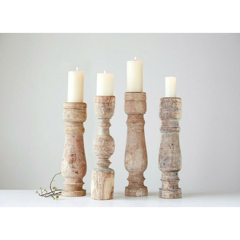 LG Hand-Carved Candle Holder
