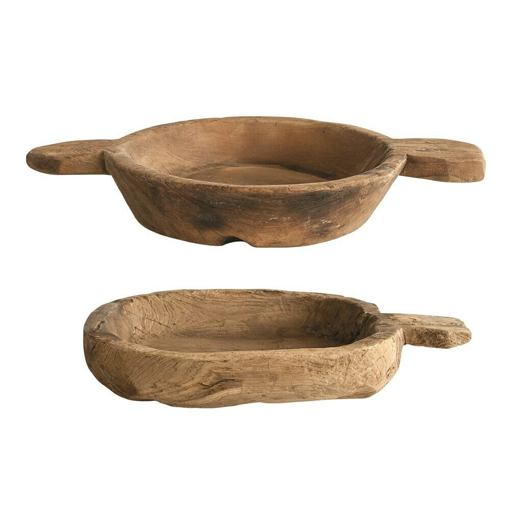 Found Wood Bowl w/Handles