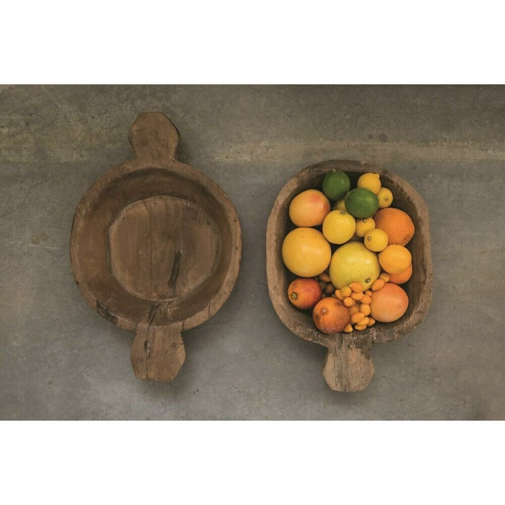 Found Wood Bowl w/Handles