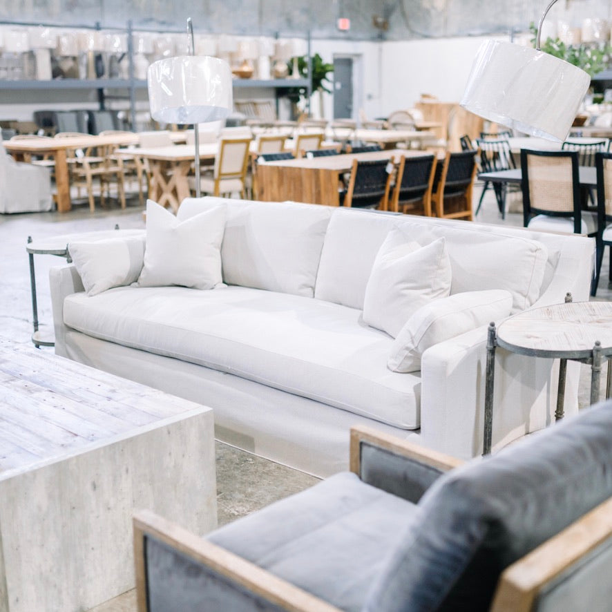 Alexis 89" Sofa, Performance Linen