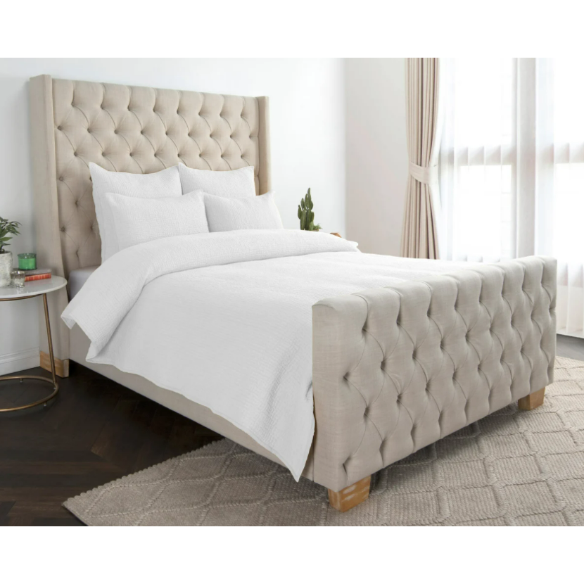 Dani King Quilt, White