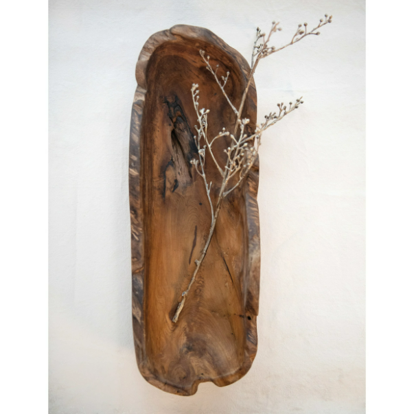19" Teak Wood Bowl