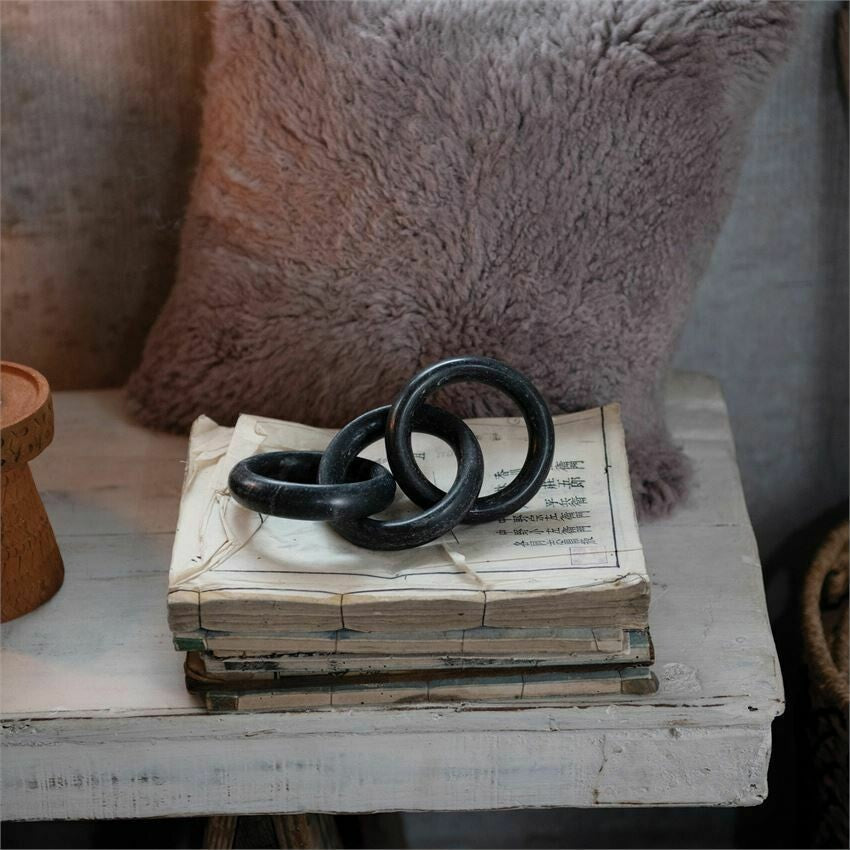 Marble Circle Chain, Black