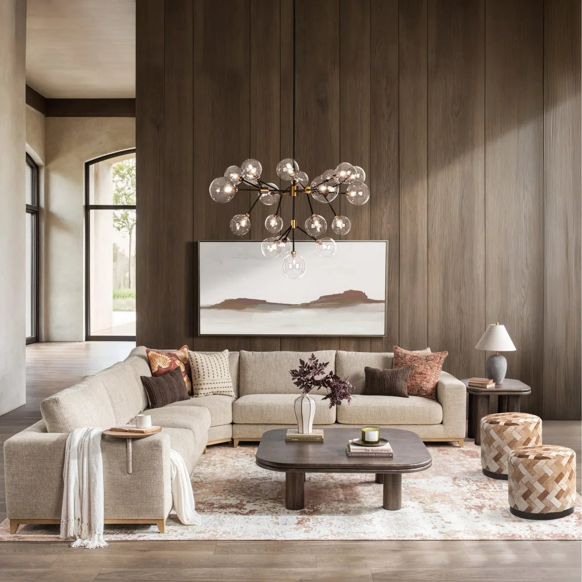 Donovan 132” Sectional, Bisque