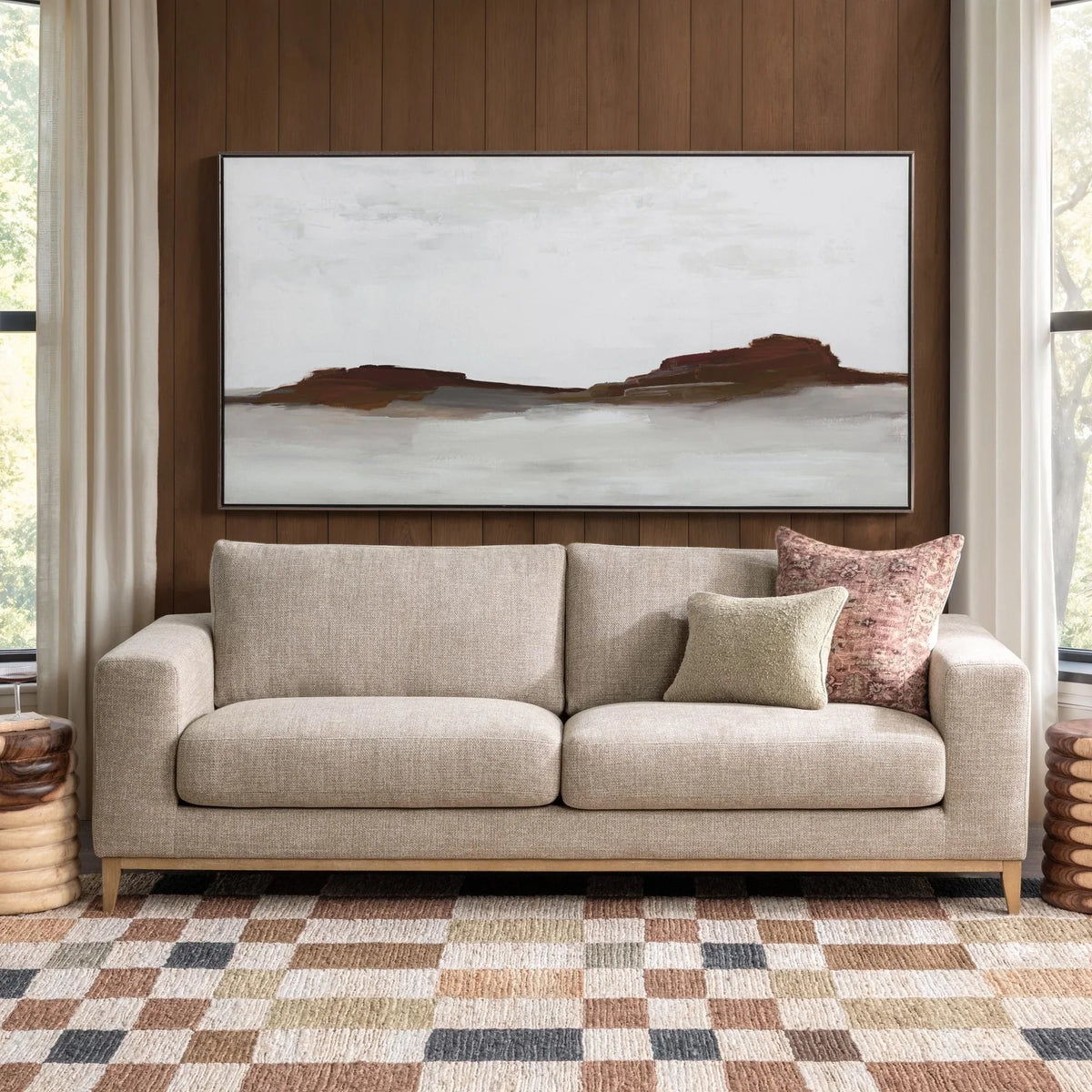 Donovan 94" Sofa, Bisque