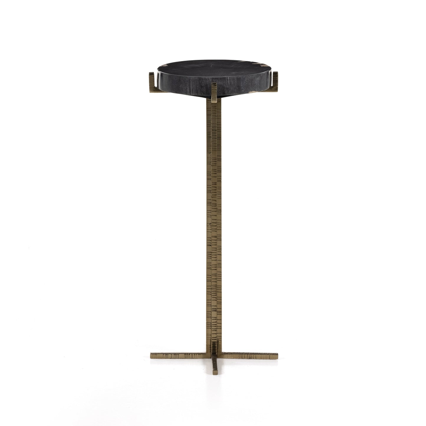 Jarlstede Round End Table - Dark Petrified Wood
