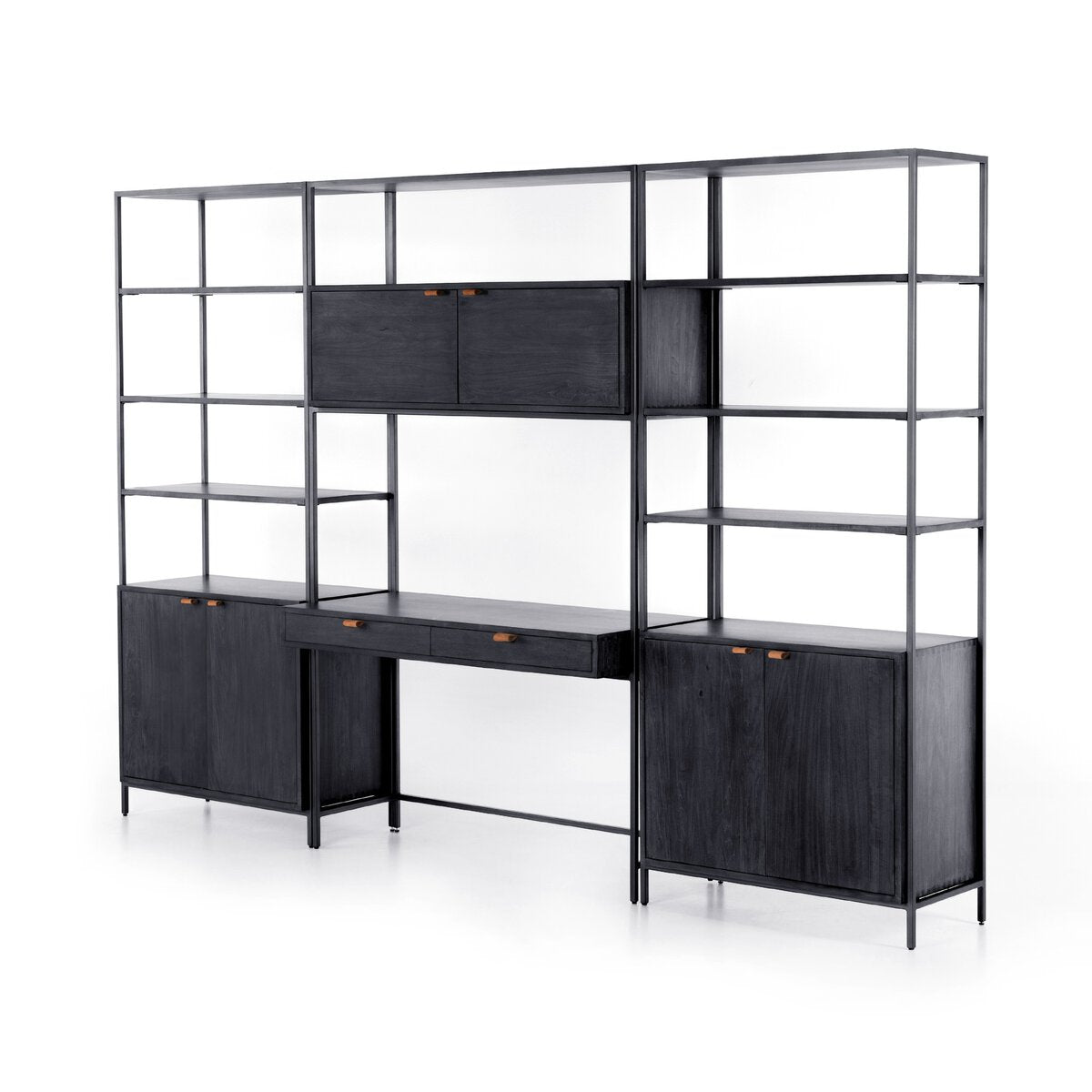 Tatum Modular Wall Desk With 2 Bookcases
