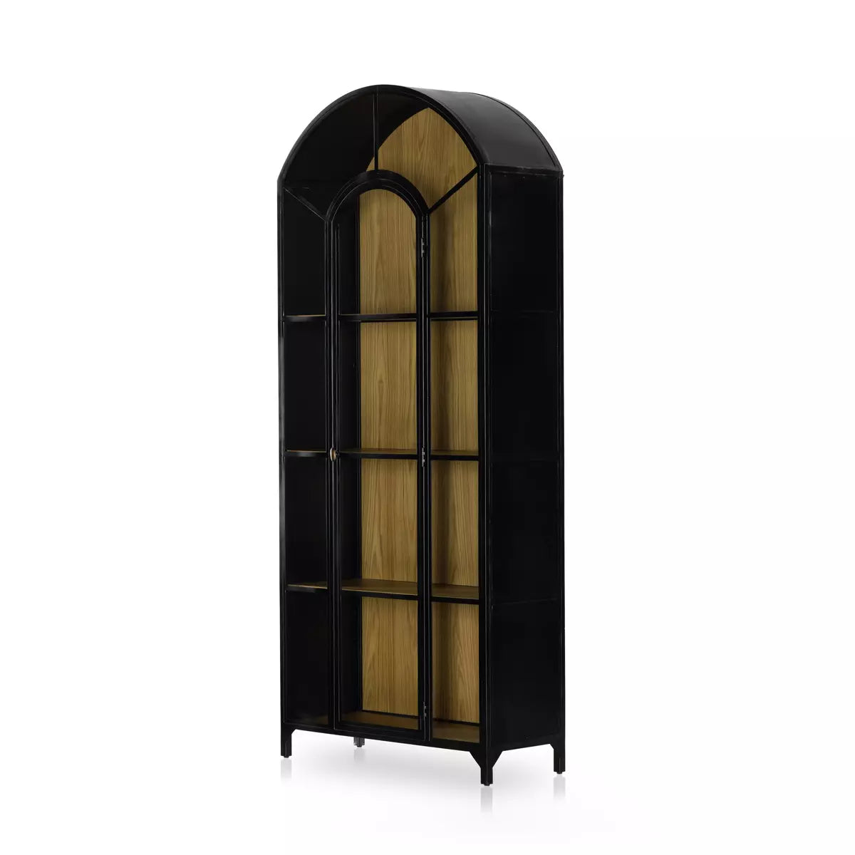 Bryan Metal Cabinet, Black Oak