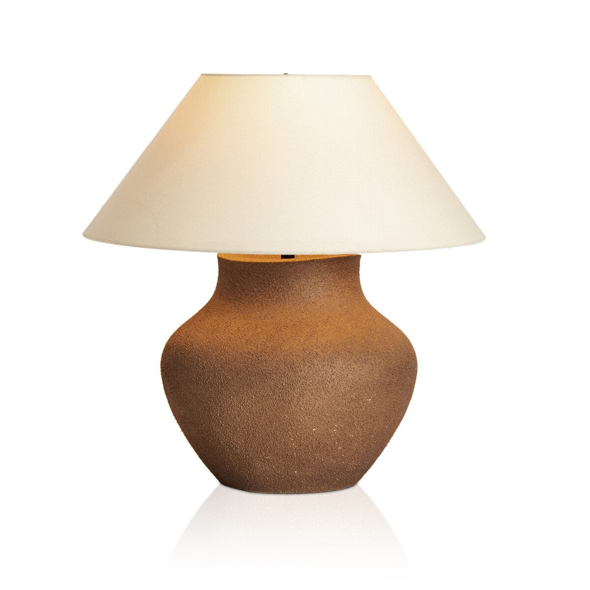 Percival Table Lamp - Textured Dark Sand Porcelain