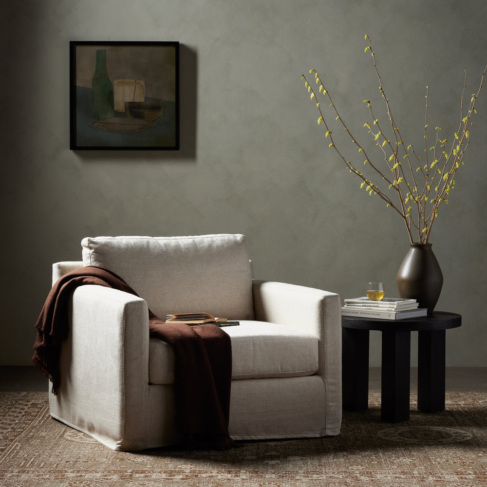 Homer Slipcover Swivel Chair