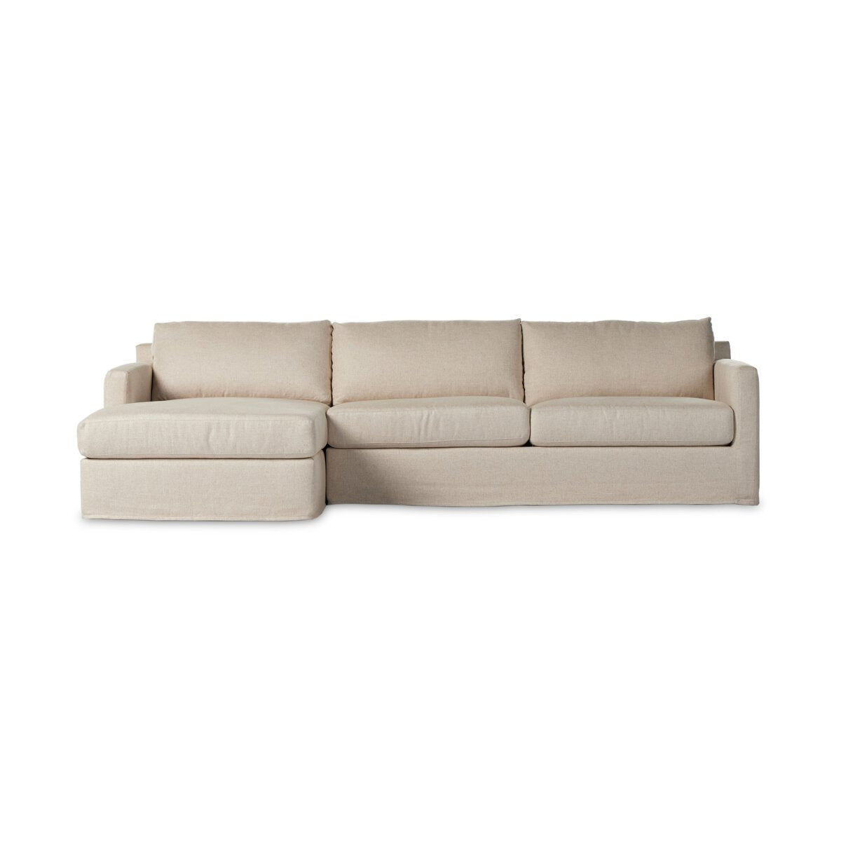 Hampton 113" Left Sectional, Performance Cream