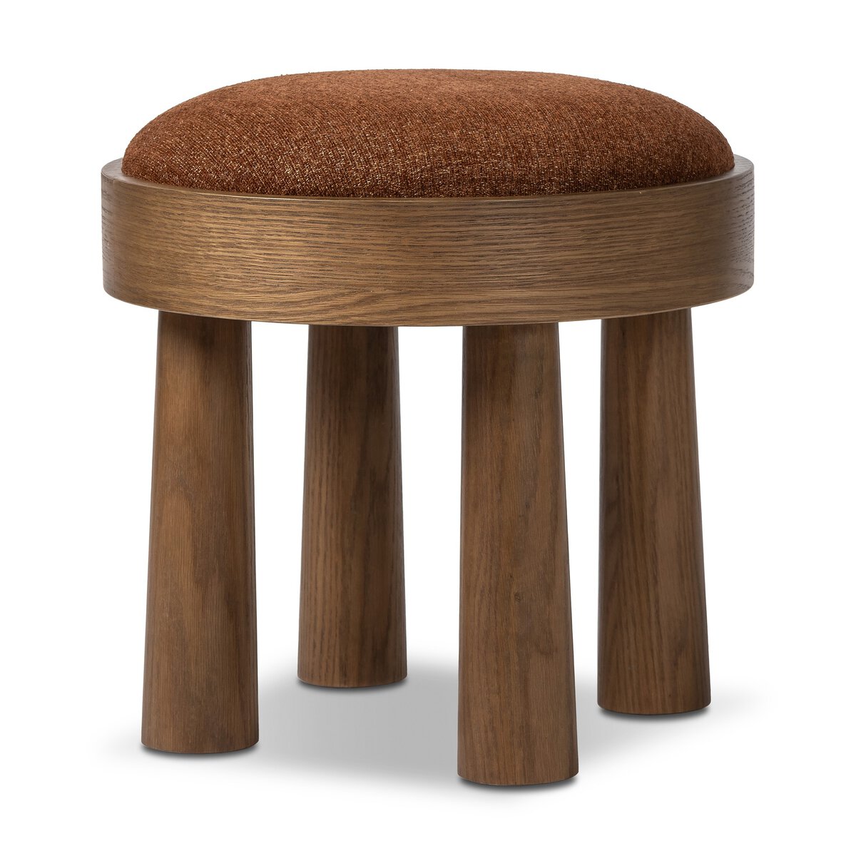 Leofwin Accent Stool - Crypton Wayfarer Sienna