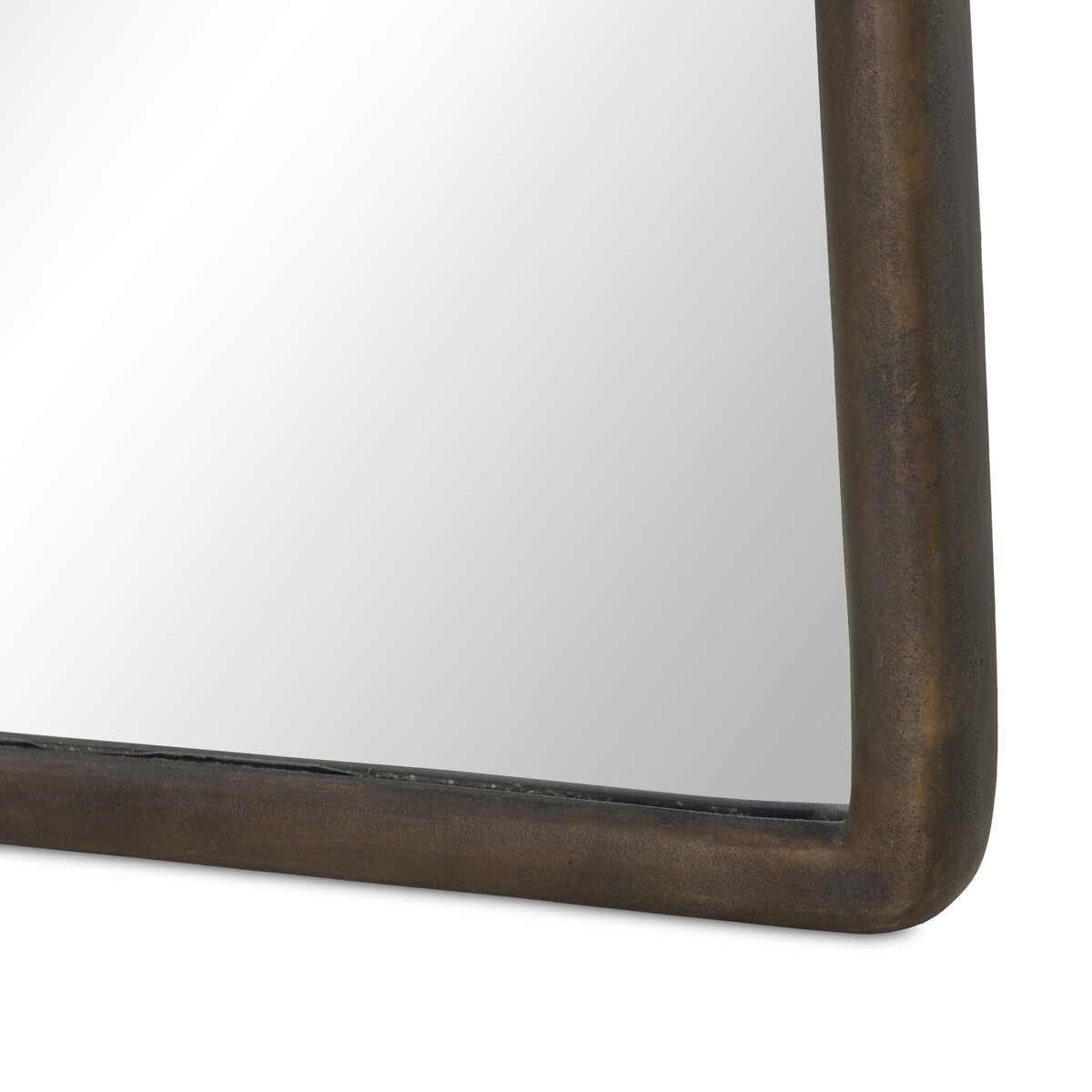 Patz Floor Mirror, Antiqued Brass