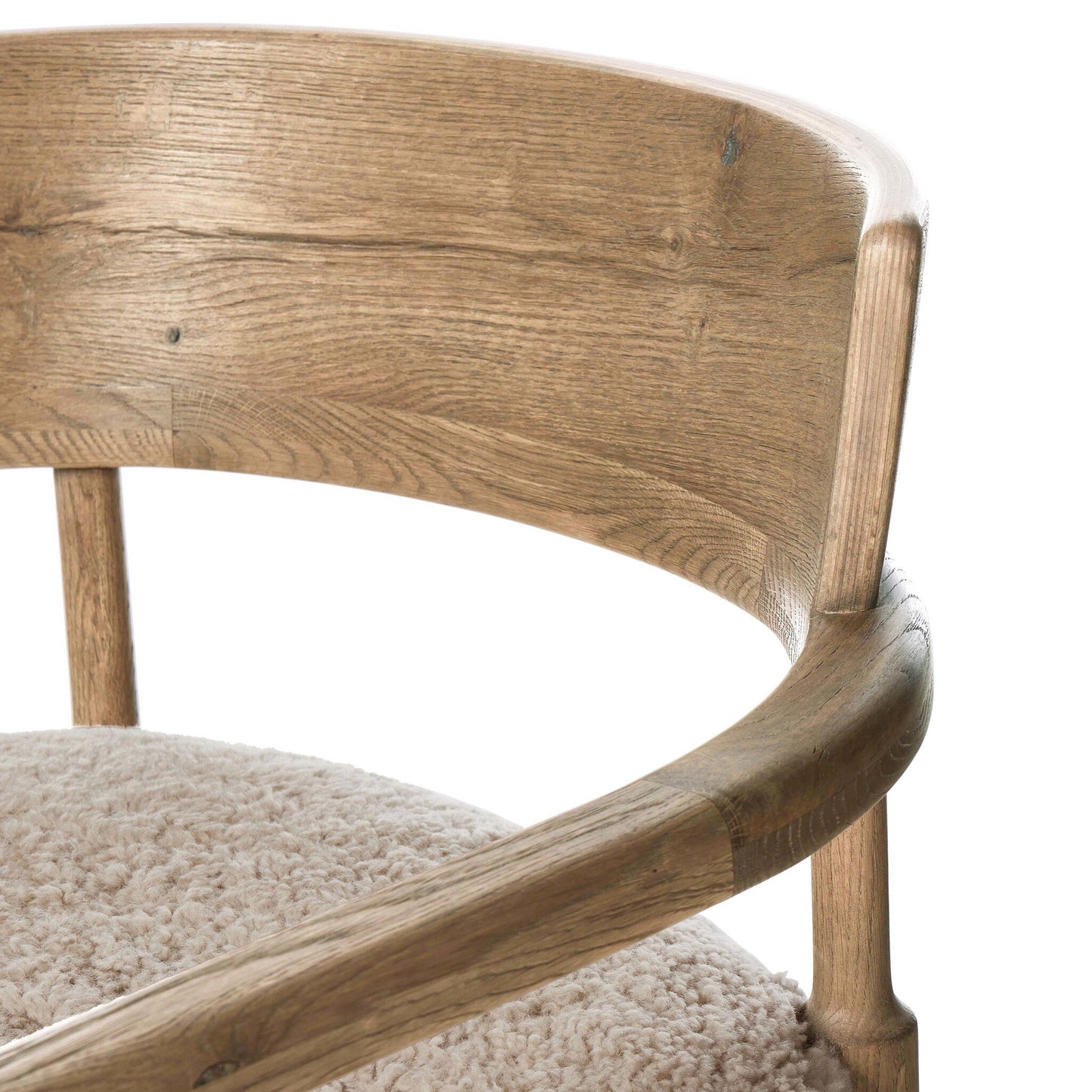 Bennett Accent Chair, Beige Shearling