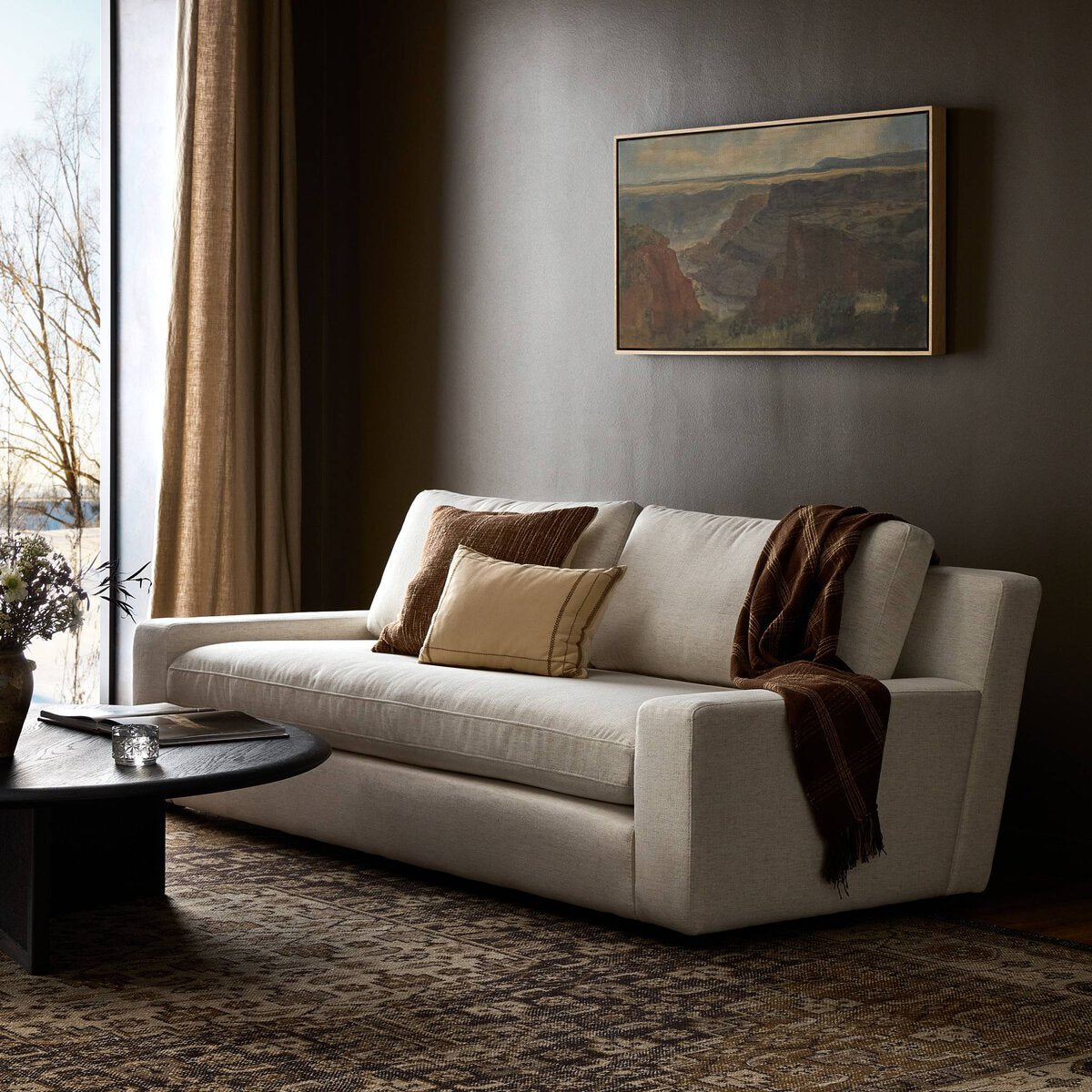 Yelena 89" Sofa, Crypton Nomad Snow