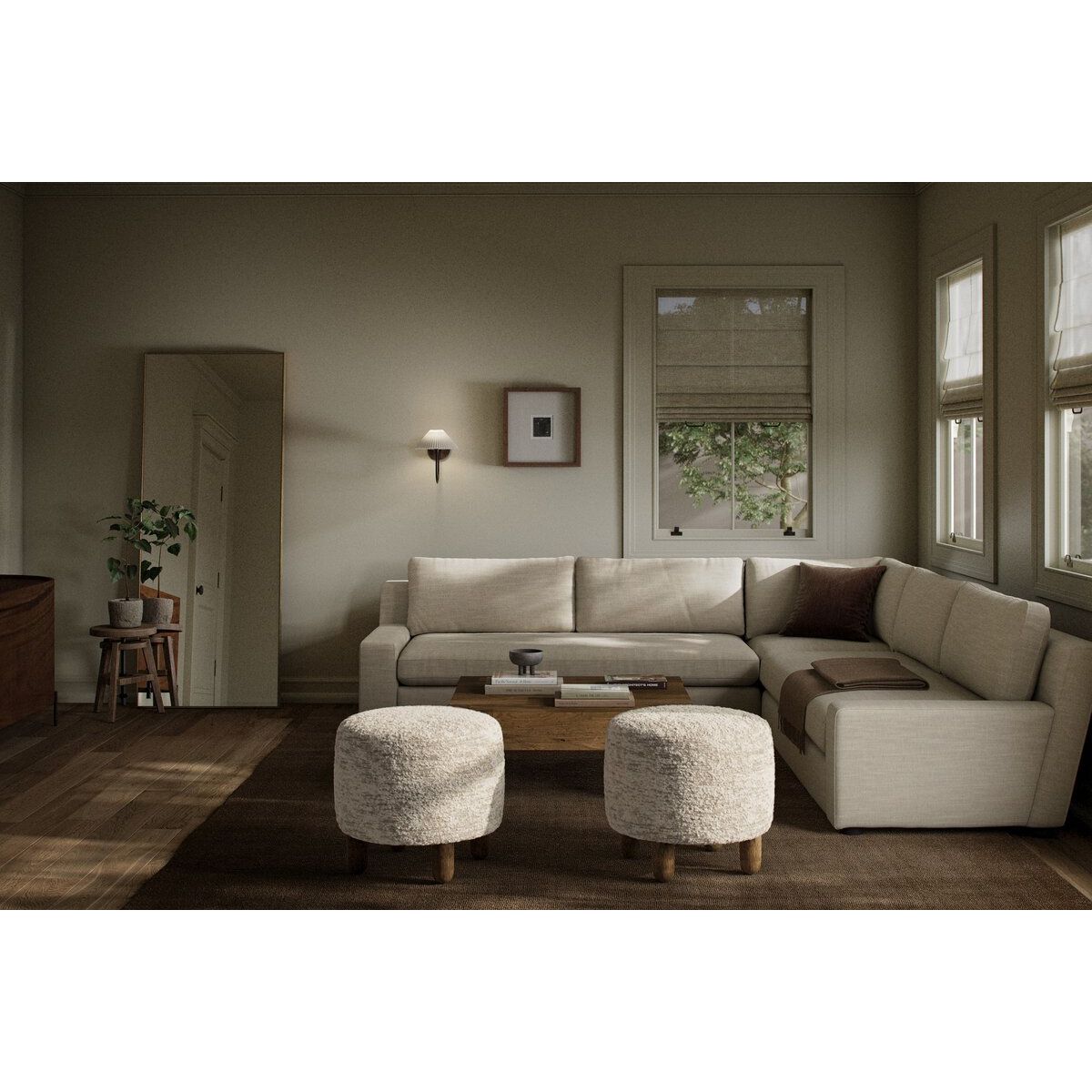 Yelena 3pc Sectional, Savoy Parchment