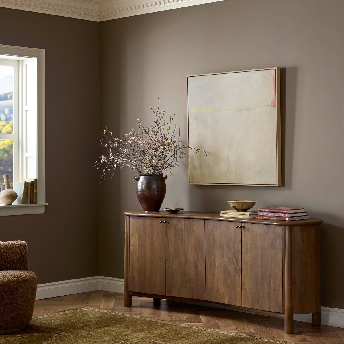 Tindra 80" Sideboard, Washed Taupe