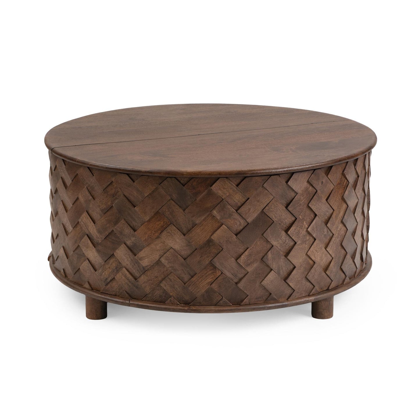 Baldric 60" Round Dining Table Cocoa Brown