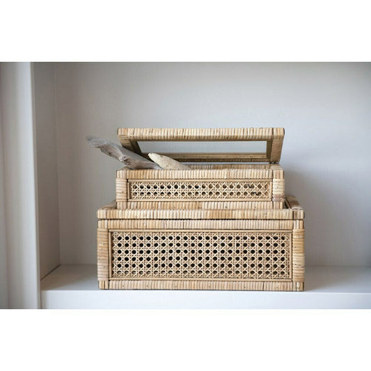 LG Rattan/Wood Display Box