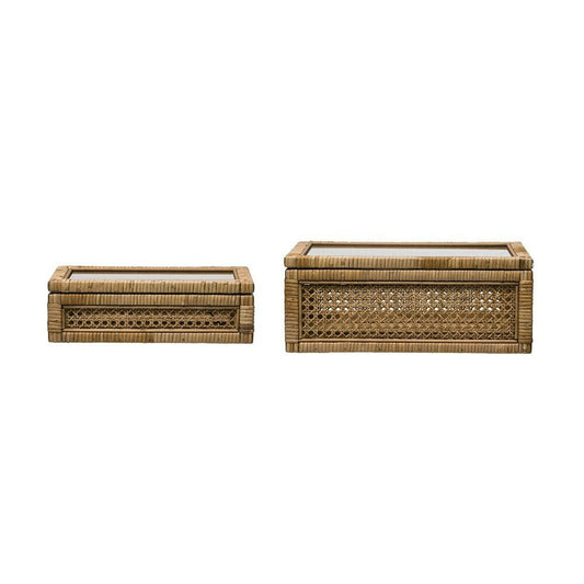 LG Rattan/Wood Display Box