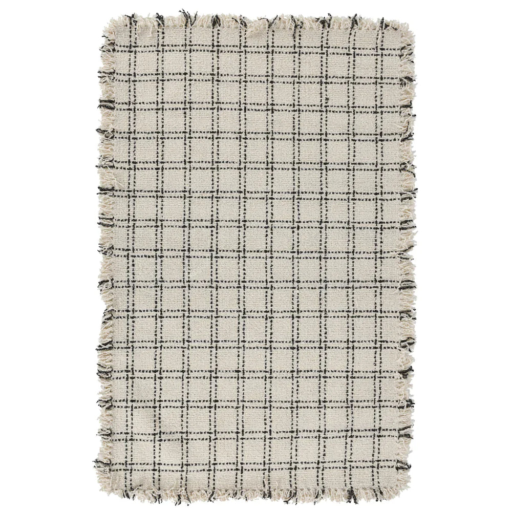 Beatrice Checkered Rug, Black