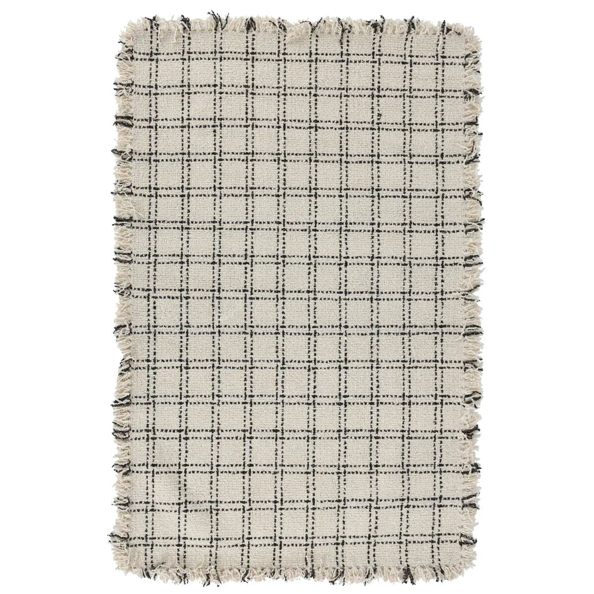 Beatrice Checkered Rug, Black