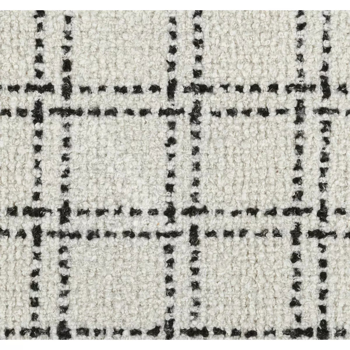 5x8 Brad Check Rug, Black CL