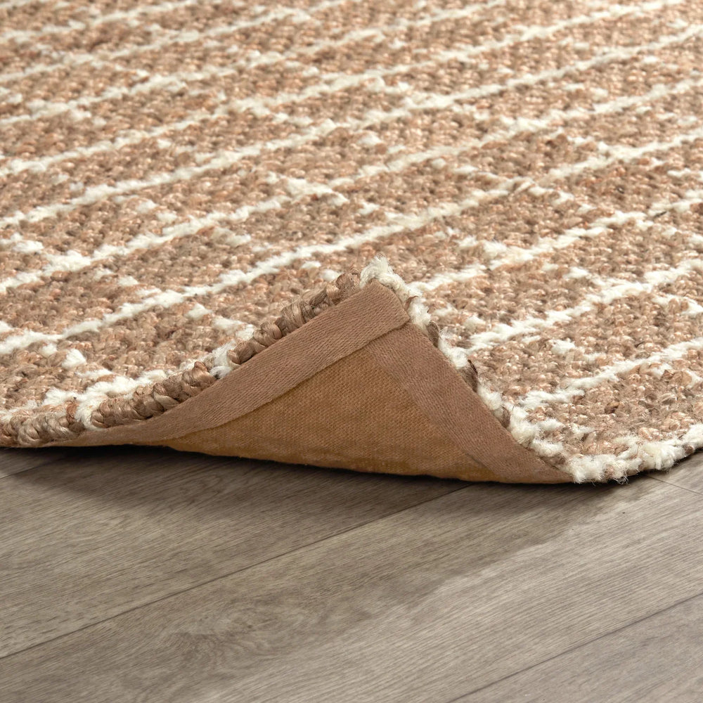 Windowpane Chenille Natural/Ivory