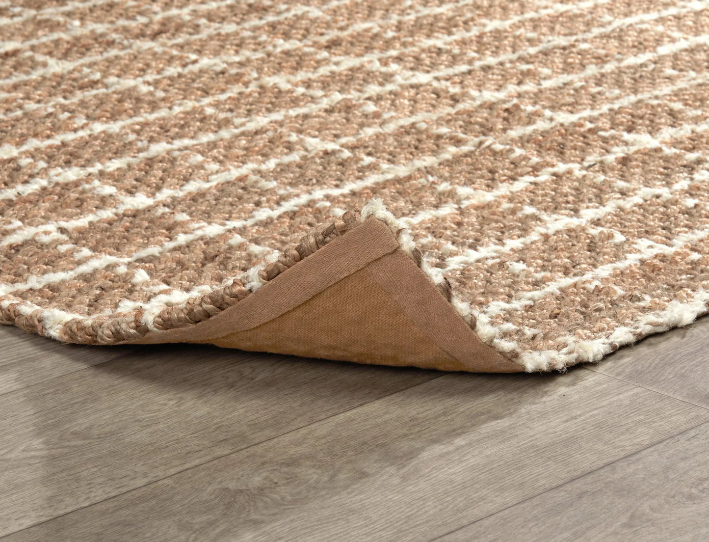 Windowpane Chenille Natural/Ivory
