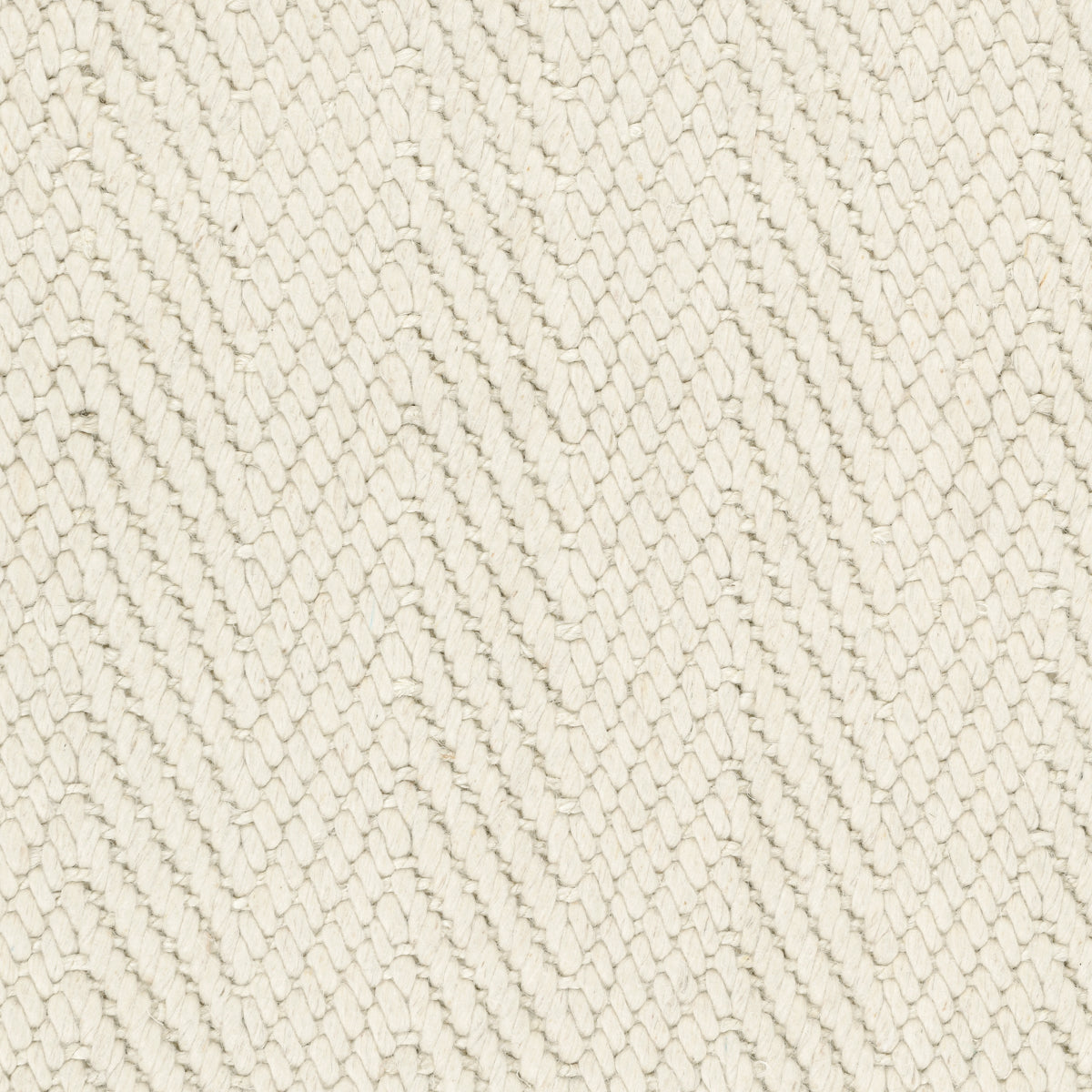 5x8 Herringbone Wool Rug, Ivory